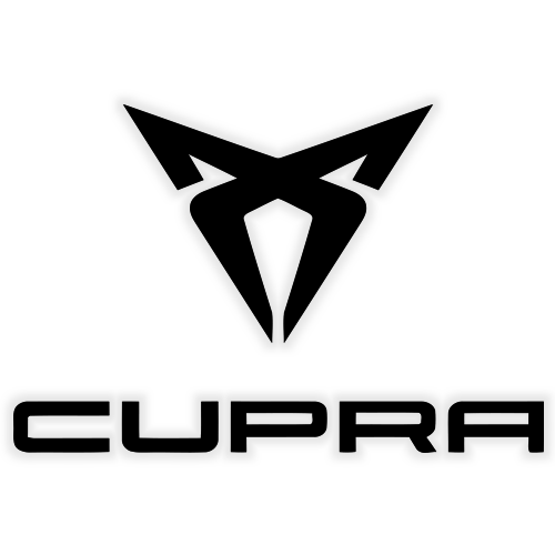 CUPRA Logo schwarz mit weisser Corona