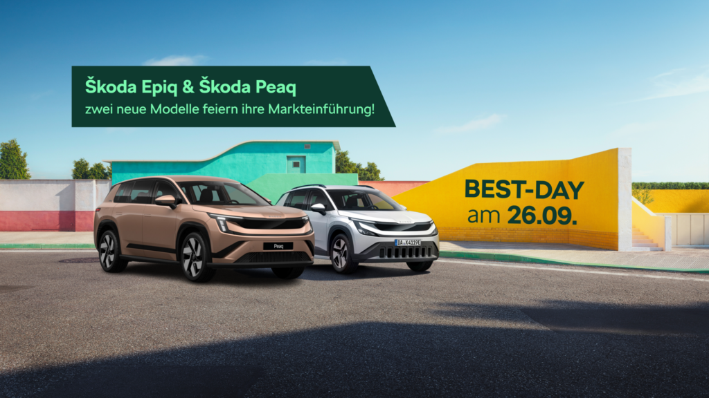 BEST DAY mit dem neuen Škoda Epiq & Peaq – und den attraktiven BEST-FOR-ALL-Paketen!