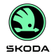 ŠKODA Logo mit weisser Corona